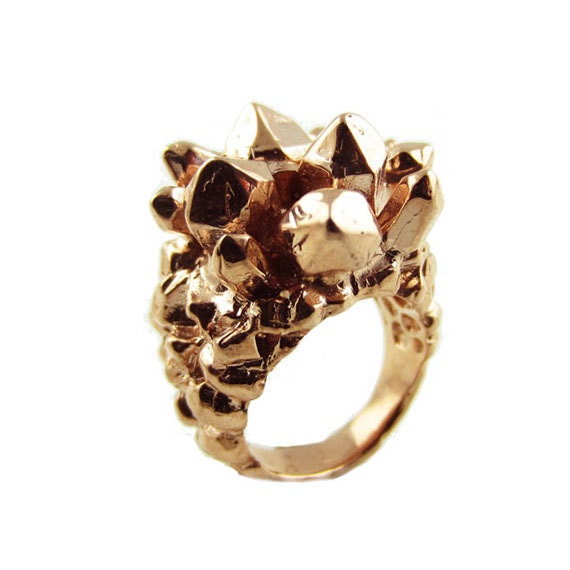 Pineapple Cluster Ring in Rose Gold