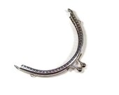 4 x 2.125 inch Nickel Sew-in Purse Frame  FREE U S SHIPPING