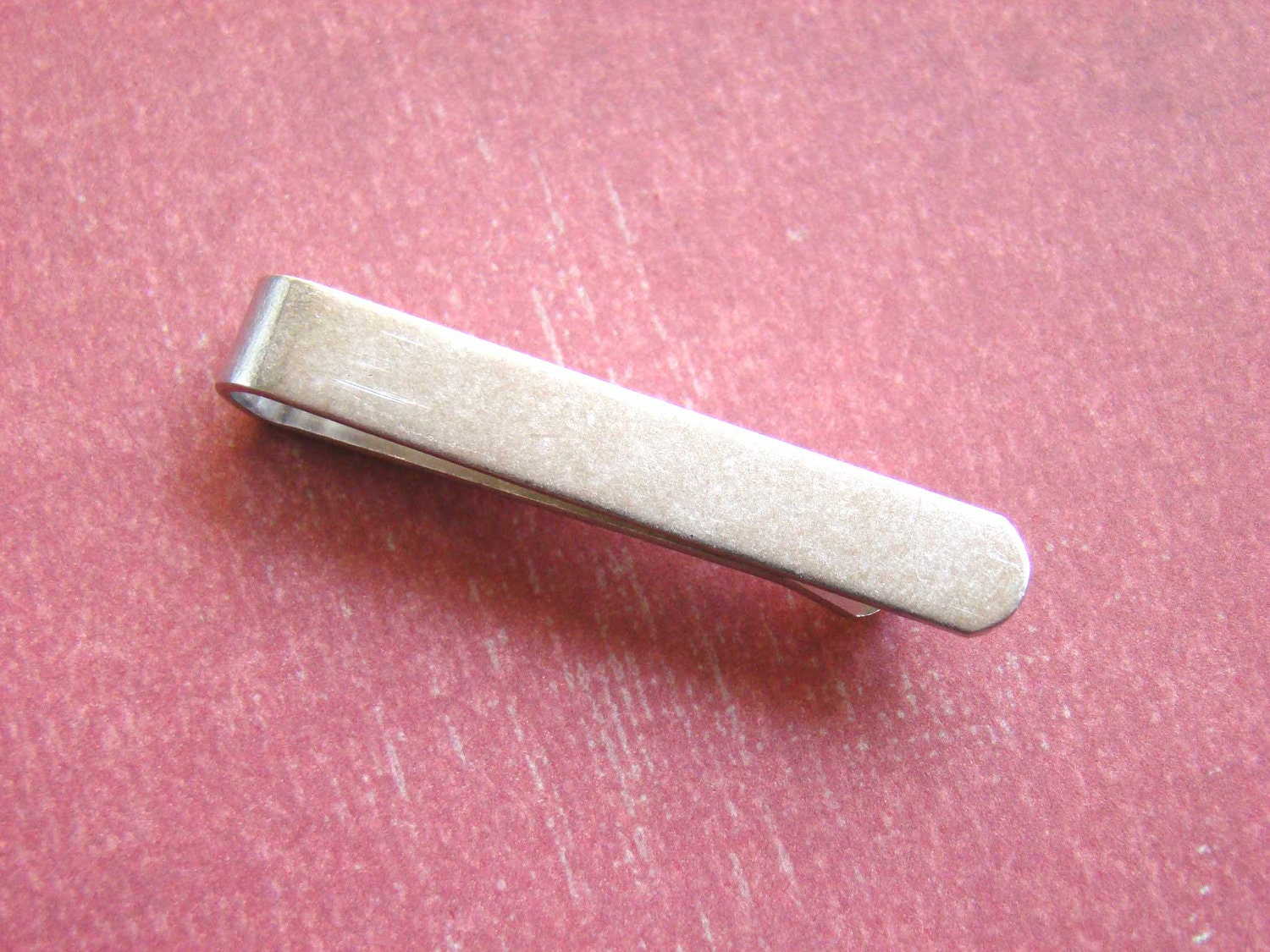 One Dozen Skinny Tie Clips -  Wedding Set - Brushed Matte Silver - Set of 12-  Great for Groomsmen's Gifts No. TC813S