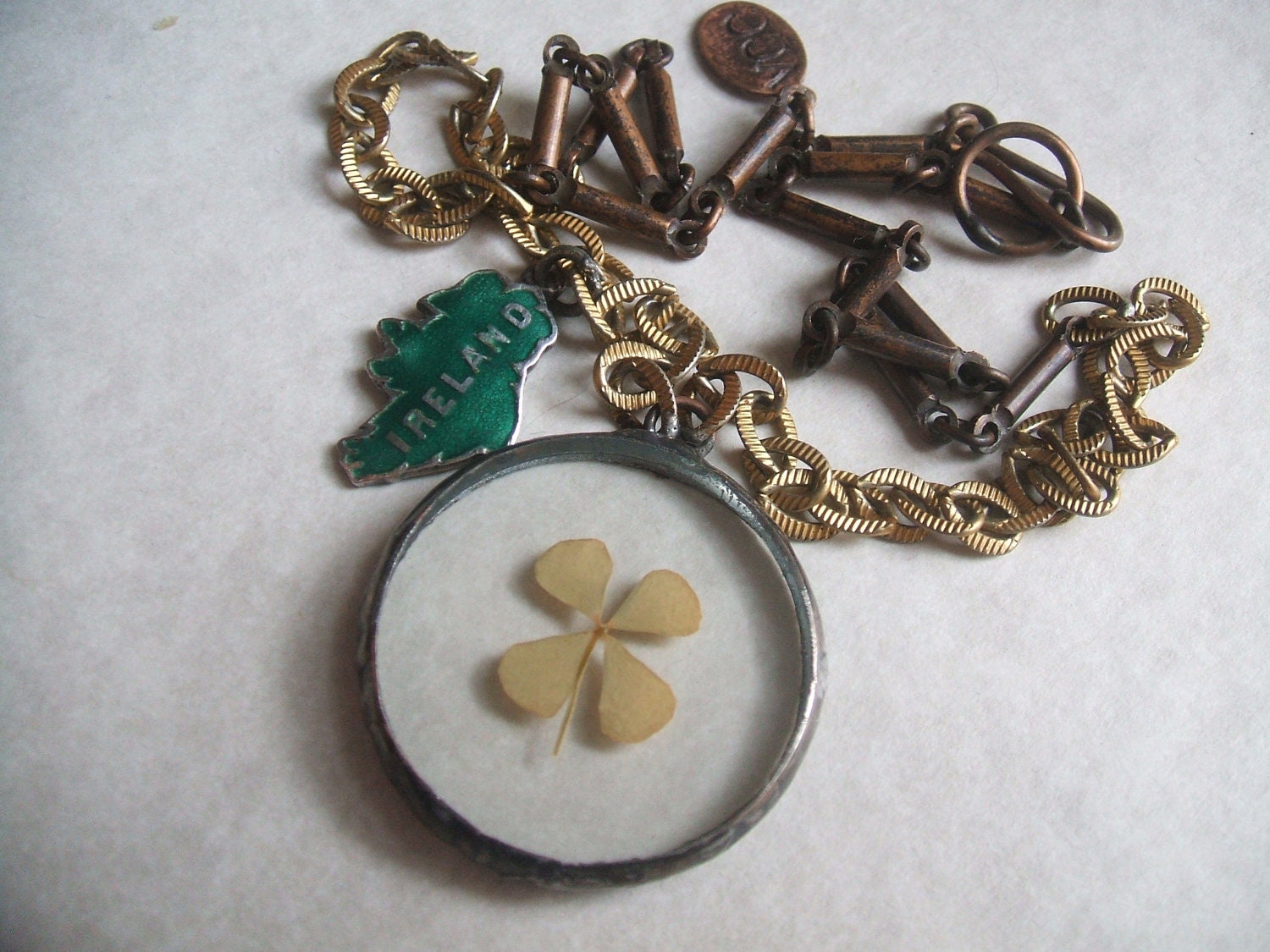 Get Lucky,  a genuine four leaf clover necklace