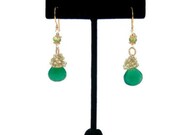 Green Earrings - Statement Earrings - Gemstone Jewelry - Emerald Green - Woodland Faerie Ooak