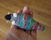 Stylish mouse " Felted pin brooch