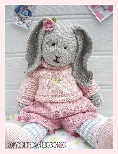 Primrose Rabbit/ Bunny/ Toy Knitting Pattern/ Pdf/ DIGITAL Download Knitting Pattern
