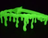 Zombie Necklace - Glow in the Dark  Gothic Horror choker - Extra Drippy