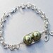 Two Peas In A Pod Silver Bracelet - Personalized Hand stamped Bracelet