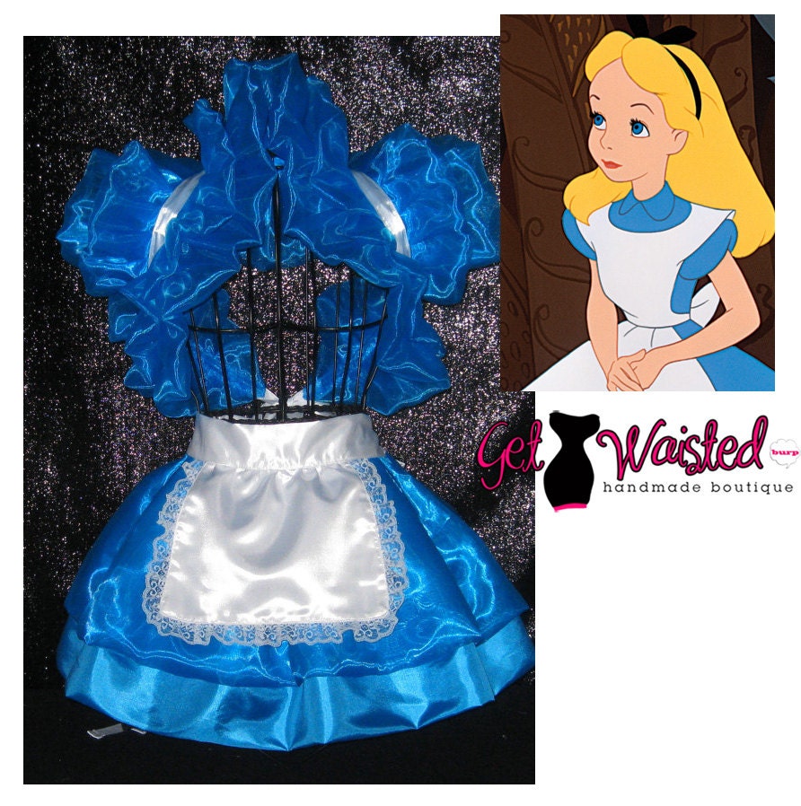 Ruffle ORGANZA apron peplum burlesque  bustle skirt Bolero set ...Alice in wonderland...