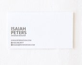Letterpress Modern Calling Cards/Business Cards. Set of 100.