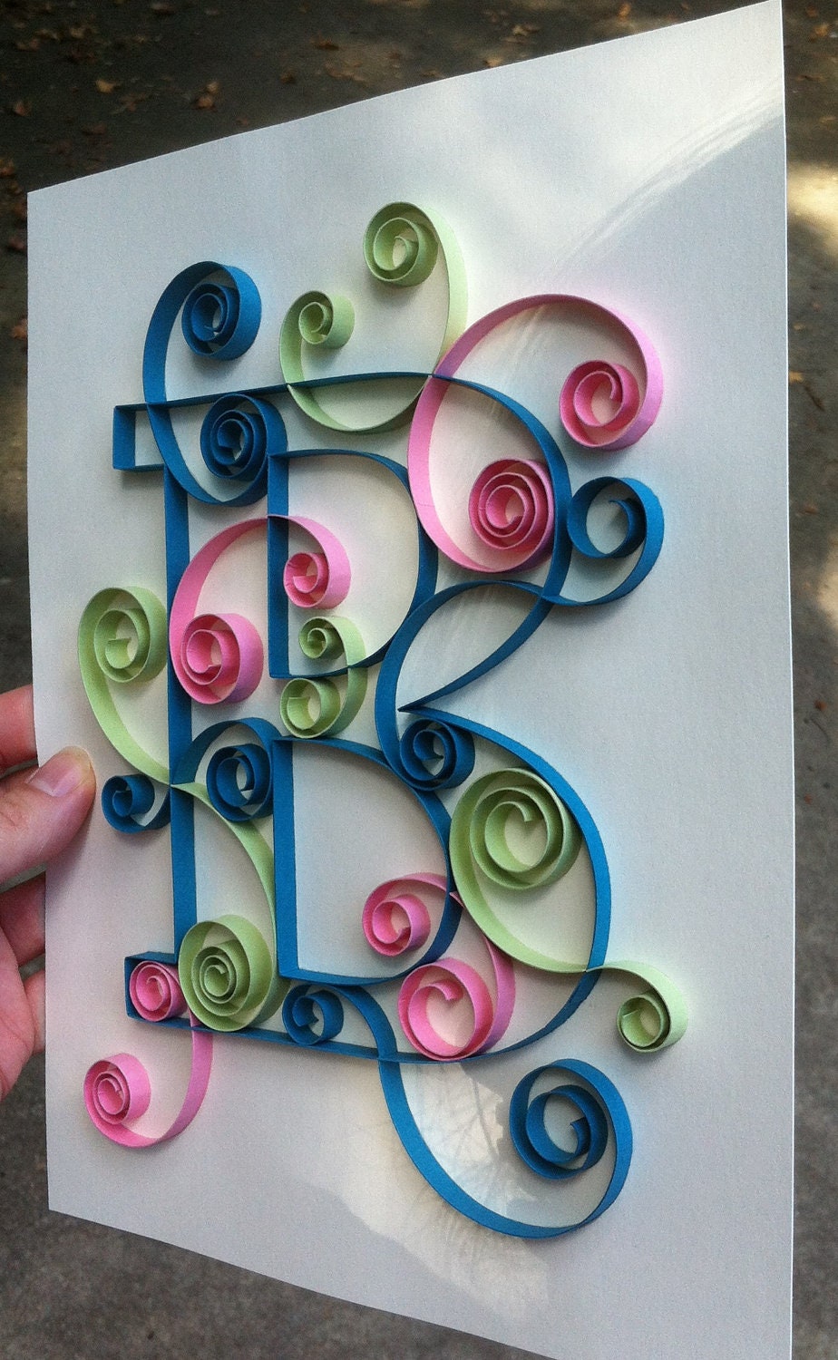 Custom Created Quilled Letters - 8x10