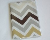 Passport Cover / Holder / Case - Chevron - Zig Zag - ZigZag - River Rock - Brown
