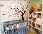Baby bedding in Gray and White with bumper set, crib sheet  and crib skirt more fabrics