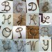 Rustic Wedding Cake Topper 6" Script Initial - Any Letter