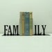 Family Text Metal Art Bookends - Free USA Shipping