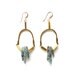 kyanite crystal point and chain earrings
