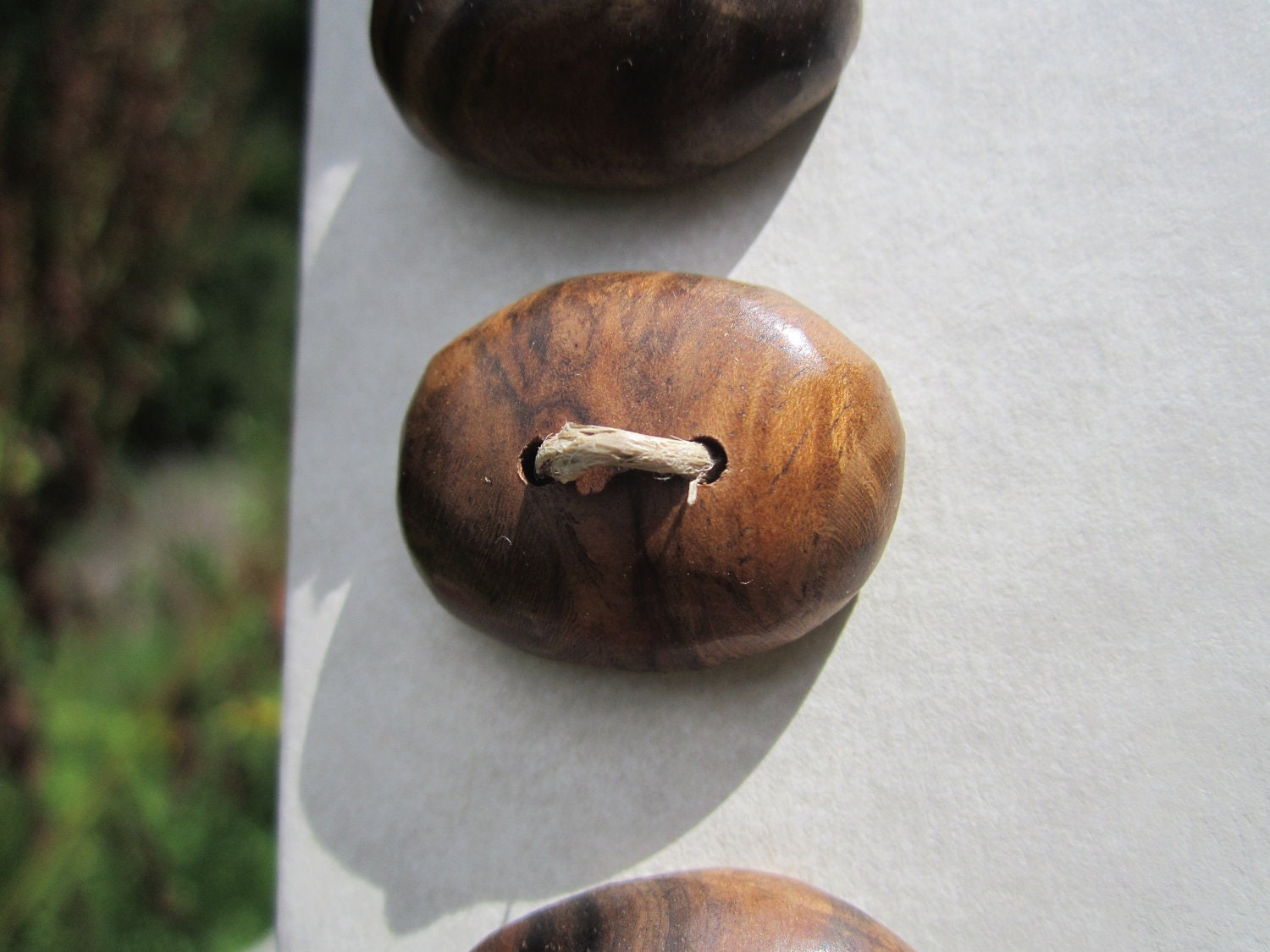 RESERVED for Julie- 8 Black Walnut Buttons- Handmade Wooden Buttons- Reclaimed Wood- Knitting, Sewing, Craft Buttons