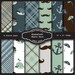 Whale Tale Digital Paper Pack perfect for stationary, buttons, coasters, prints, packaging design, labels, gift paper