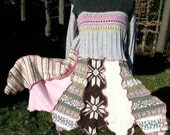 Reconstructed Sweater Dress with fairy hem