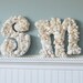 Beach Decor Seashell Letters, 5pc - Nautical Shell Letters Spell BEACH or Any Word in Shells, 5PC