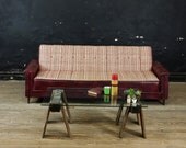Coffee Table, Repurposed Saw Horse Glass Top Table