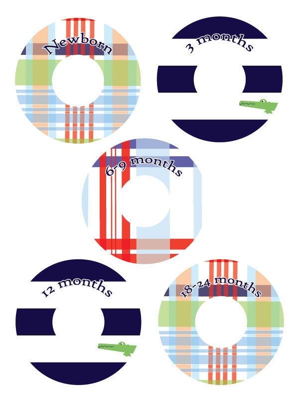 ALLIGATOR MADRAS Baby Closet Dividers