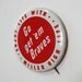 Vintage Milwaukee Braves Miller Beer Pin Back Button Souvenir Metal Pin 1950s