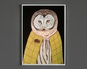 5x7 - Art Print - Snow Owl - Signed by Artist