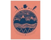 Landscape Afloat - Riso Print