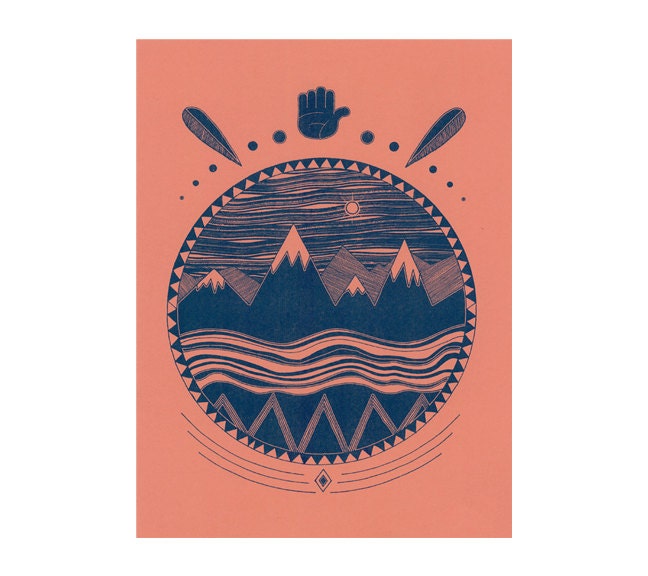 Landscape Afloat - Riso Print