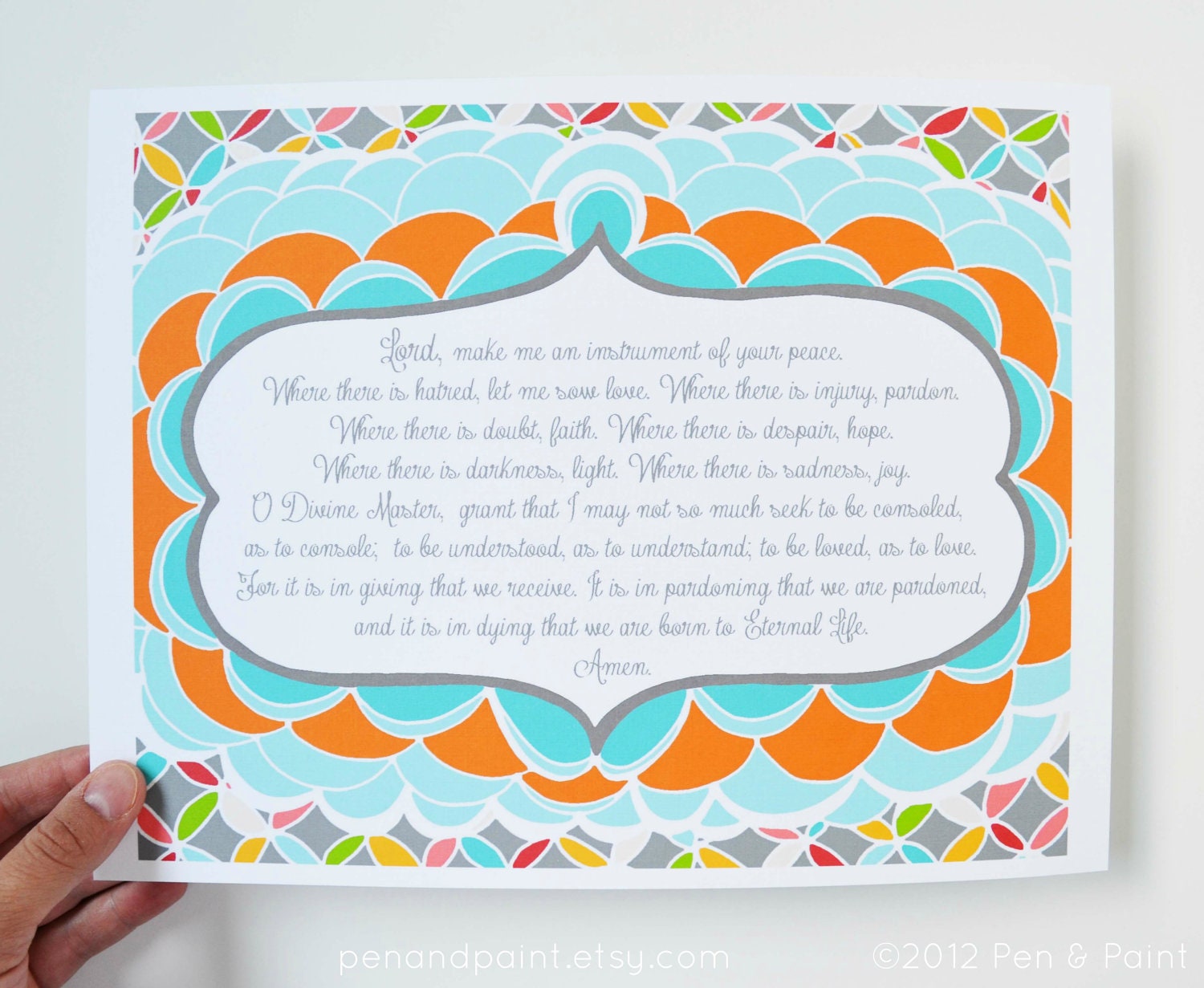 Bible Verse, Hope, Scripture, Prayer, Family Values, Family Motto, Illustration, Wall Art, Home Decor, Inspiring Quote 8 x 10 Art Print