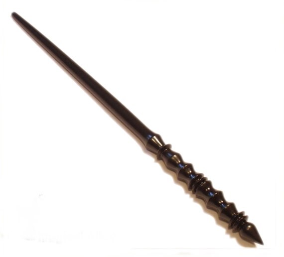 Items similar to Harry Potter Style Gabon Ebony Wooden Magic Wand on Etsy
