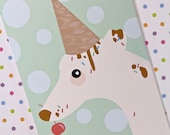 Vanilla Sundae Greyhound Birthday Card