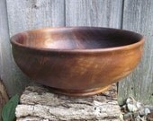 Walnut Wood Bowl - Eco-Friendly Walnut Wood Wooden Bowl - Rustic Home Decor - Large Hand Turned Wood Bowl