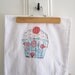 Flour Sack Tea Towel With Cupcake Applique