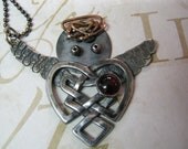 Sterling Silver Angel Pendant Necklace, handmade