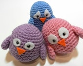 Three Little Emotional Birds Amigurumi Stuffed Toys