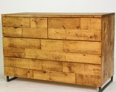 Modern Reclaimed Wood Dresser - Touch Release Drawers
