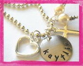 Flower Girl Necklace Personalized for your FLOWER GIRL Hand Stamped Charm Necklace