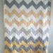 Yellow and Grey Zig Zag Quilt for modern nursery