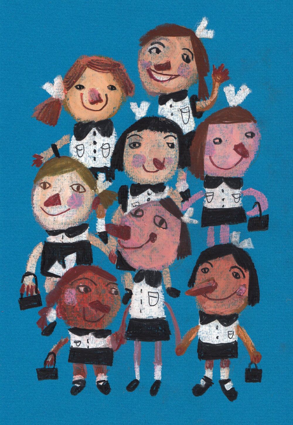 School girls  ORIGINAL DRAWING