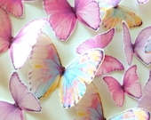 BUY 50 get 5 FREE precut rainbow butterflies decoration - Assorted set wedding cake toppers - Food Accessories by Uniqdots on Etsy