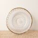 Vintage Cut Glass Crystal Fruit Bowl with Silver Rim