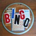 bingo, vintage bingo letters, vintage sign letters, red white blue black letters, bingo banner, plastic sign letters