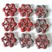 vintage faucet handles, vintage valve handles, christmas red, shabby red selection group 207