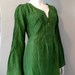 Vintage SILK Goddess BOHO Gypsy Tunic Mini Dress w/ Pleated Details