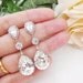 SET of 5 Wedding Bridal Jewelry Bridal Earrings Bridesmaid Earrings Clear White Swarovski Crystal and Cubic Zirconia Tear drops