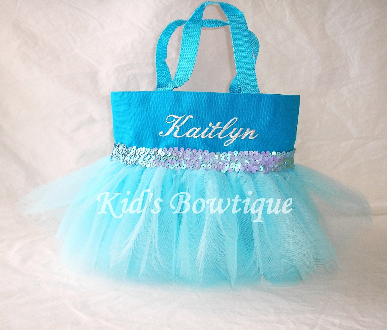 Monogrammed Cinderella Inspired Tutu Tote Bag