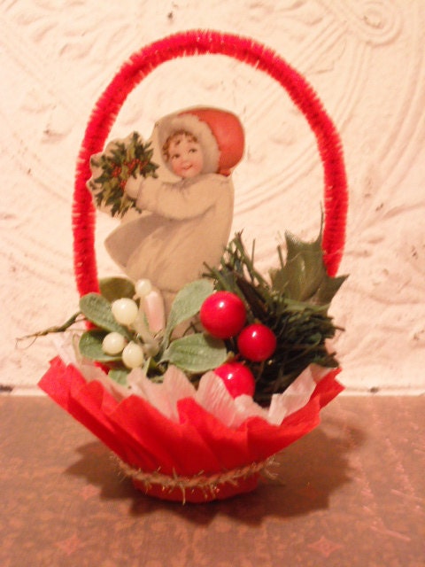 CHRISTMAS- Nut Cup- Candy Cup - Vintage Image