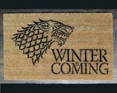Winter is Coming Direwolf House of Stark doormat
