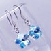 Swarovski Flower Crystal Blue Topaz Bridesmaids Earrings - Sterling Silver. Ideal For Brides Bridesmaids Flower Girl Wedding Party