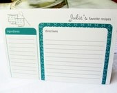 Custom Recipe Cards - Xs and Icons Set of 12