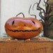 Halloween Large Gourd Jack-O-Lantern Natural Carved Spooky Fall decoration Centerpiece (with removable top) Candy Bowl